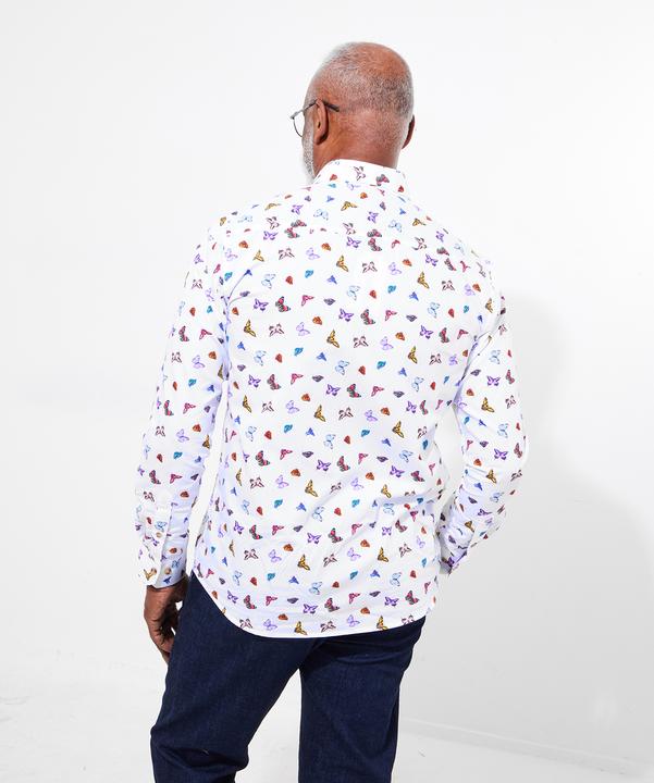 Actual product image Joe Browns Butterfly Print Contrast Trim Shirt (XL)