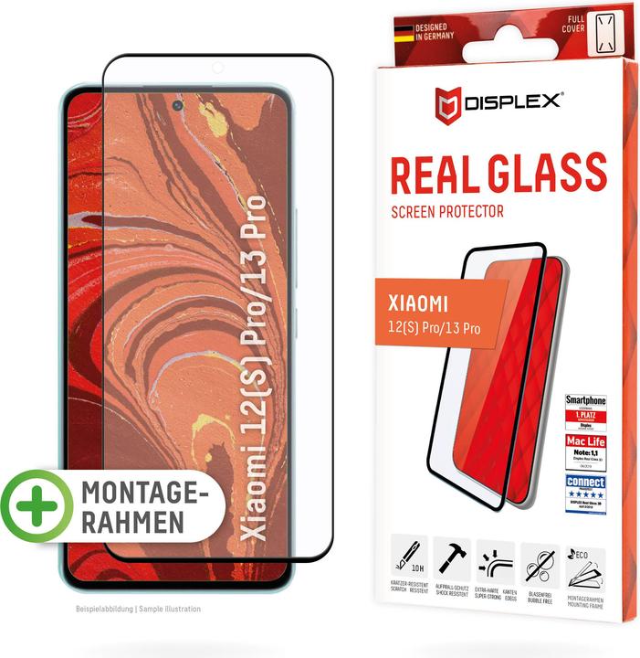 Productafbeelding Displex Real Glass, Full Cover Panzerglas (1 Stuk, Xiaomi 13 Pro, Xiaomi 12 Pro)