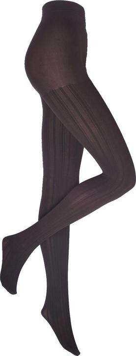 Actual product image Levee Fashion Stripe tights, colour 253 dark brown, size 58-60 (60 DEN, 58 - 60)