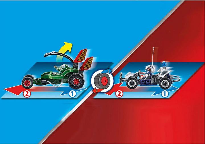 Immagine prodotto Playmobil Kart della polizia: l'inseguimento del rapinatore di casseforti (70577, Playmobil City Life)