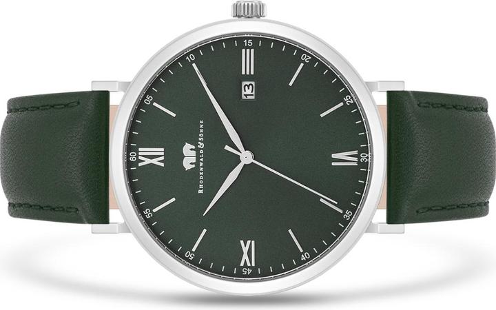 Produktbild Quarzuhr Adelsmann Echtleder Silber - 34102 (Analoguhr, 42 mm)