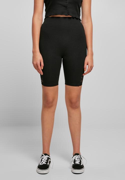 Actual product image Urban Classics Ladies High Waist Lace Inset Cycle Shorts - 16956 (XS)