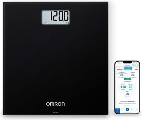 Actual product image Omron HN300T2 Intelli IT Rectangle Black Electronic personal scale (150 kg)