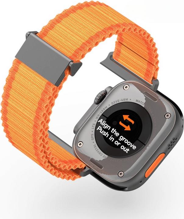 Actual product image Dux Ducis Ersatzarmband (44 mm, 45 mm, 42 mm, 49 mm, skin-friendly nylon, Apple Watch SE, Apple Watch Series 6, Apple Watch Series 5, Apple Watch Series 8, Apple Watch Series 3, Apple Watch Series 4, Apple Watch Series 9, Apple Watch Ultra 2, Apple Watch SE (2022/2023), Apple Watch Series 10, Apple Watch Series 7)