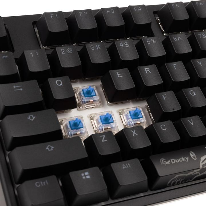 Produktbild Ducky ONE 2 Backlit PBT Gaming Tastatur, MX-Blue, RGB LED - schwarz (US) (US, Kabelgebunden)