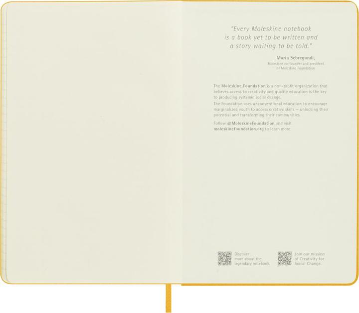 Produktbild Moleskine NB LG lin HC Stoff Oran.Gelb (13 x 21 cm, Liniert, Harter Einband)