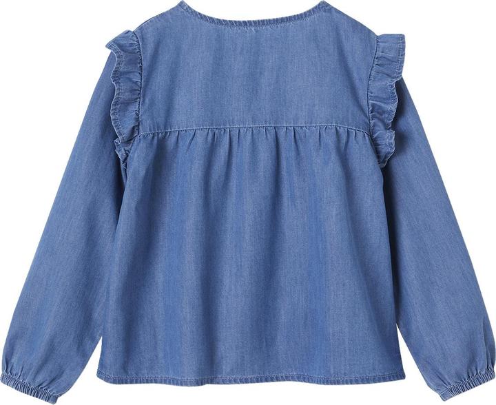 Image du produit Vertbaudet Blouse en jean fille avec volants (158)