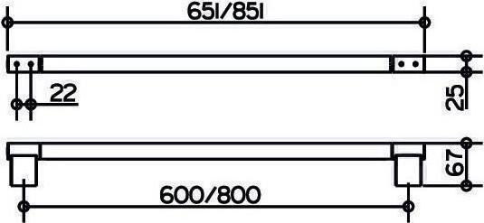 Actual product image Keuco Bath Towel Rail PLAN 800mm sw ma