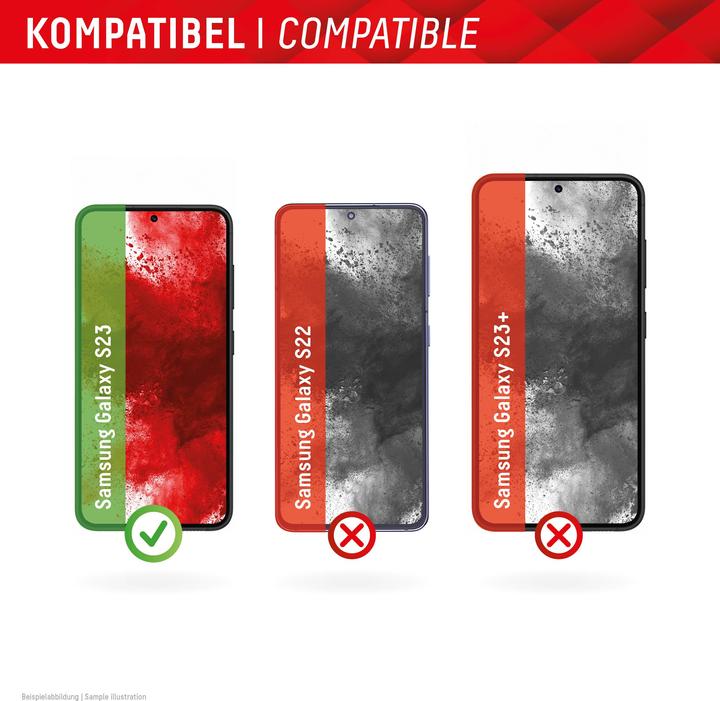 Image du produit Displex Real Glass, 2D Panzerglas + Handyhülle (1 pièce(s), Samsung Galaxy S23)