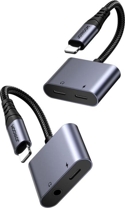 Actual product image Joyroom 2-in-1 Audio Adapter Lightning to Double Lightning - Black (Lightning, Lightning)
