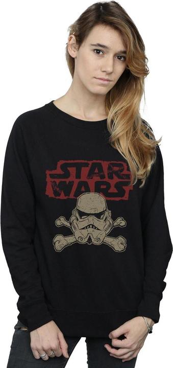 Actual product image Star Wars Womens/Ladies Stormtrooper Skull Logo Sweatshirt (XL)