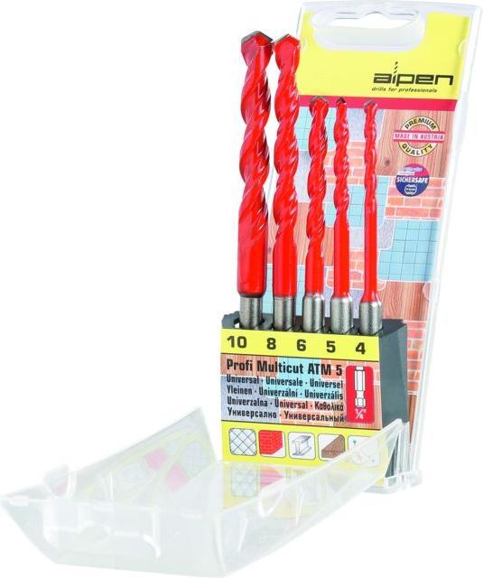 Actual product image Alpen Twist drill set Multicut (4 mm, 5 mm, 6 mm, 8 mm, 10 mm)