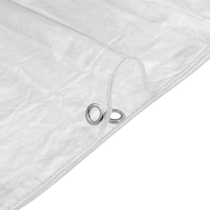 Actual product image VidaXL Transparent tarpaulin with eyelets 3x3 m PVC transparent tarpaulin (300 x 300 cm)