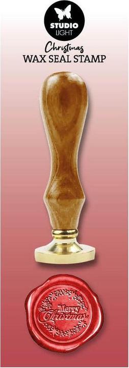 Actual product image art by marlene Wax Stamp "Merry Christmas" Essentials Tools