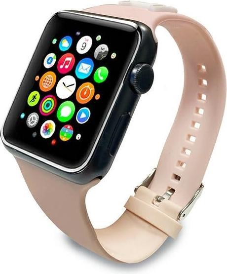 Actual product image Karl Lagerfeld KLAWMSLCP Apple Watch Strap 38/40 / 41mm pink / pink strap Silicone Choupette Heads (38 mm, 40 mm, Silicone)