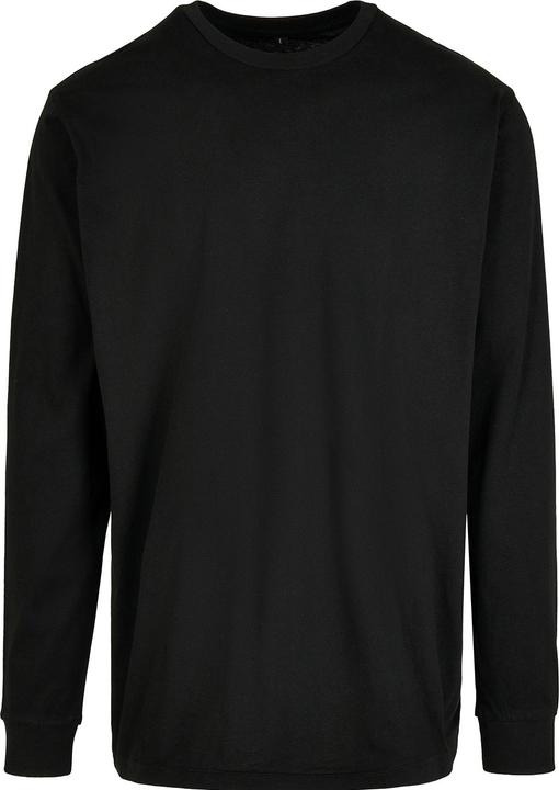 Build Your Brand Organic Sweatshirt Gerippter Ärmelaufschlag