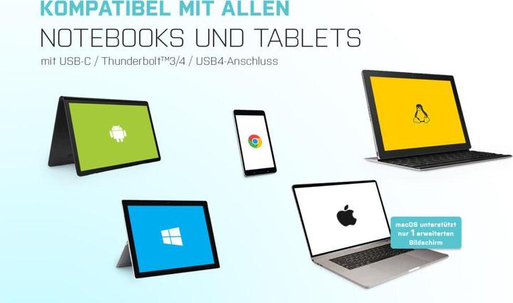 Produktbild i-tec USB-C Dual KVM Display Docking Station 4K (USB-C, 9 Ports)