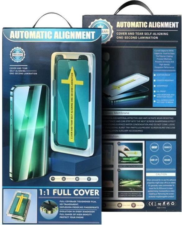 Produktbild Partner Telecom Protective glass OEM 5D Full Glue Tempered Glass for iPhone X black + applicator (1 Stück, Apple iPhone X)