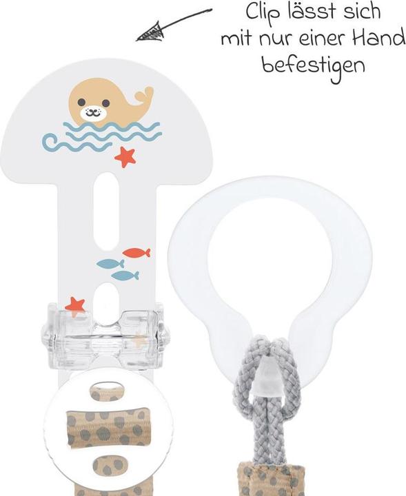 Actual product image MAM Schnullerketten Schnullerband Clip it! - Robbe (1 x, from birth)