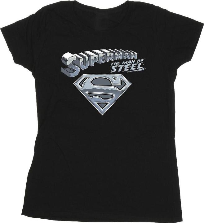 Actual product image Womens/Ladies Superman The Man Of Steel Cotton T-Shirt (S)