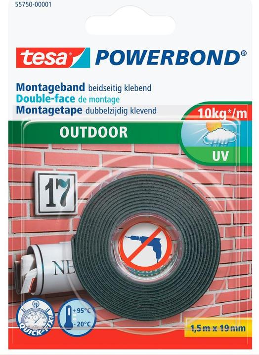 tesa Powerbond mounting tape Outdoor (19 mm)