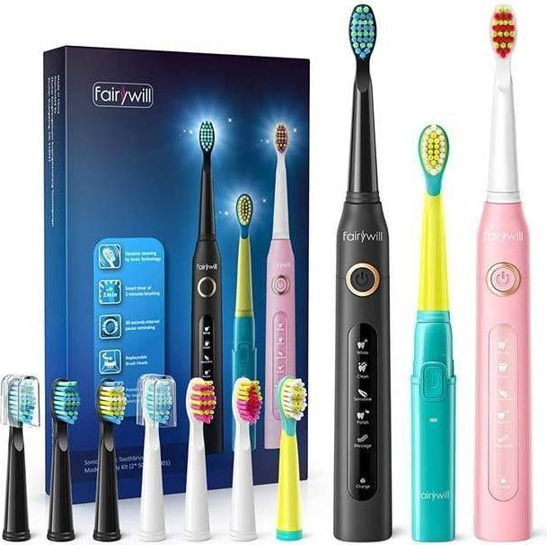 Fairywill Family sonic toothbrush set with tip set FW-507 (Schallzahnbürste)