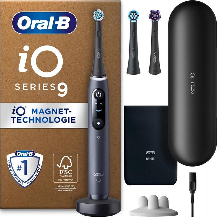 Actual product image Braun Oral-B iO Series 9 Plus Edition Black Onyx (Oscillating toothbrush)