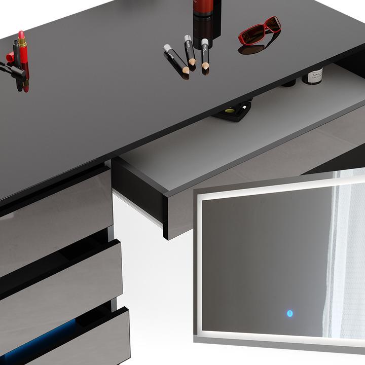 Actual product image Vicco Sherry with lighting (120 x 55 x 75 cm)