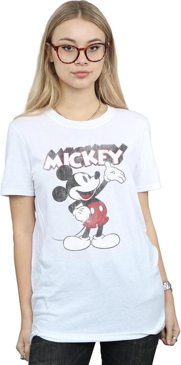 Immagine prodotto Disney Maglietta Boyfriend in cotone da donna/ragazzo Presents Mickey Mouse (XL)