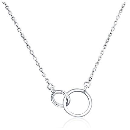 JVD Silver Necklace Linked Circles SVLN0333XH20000
