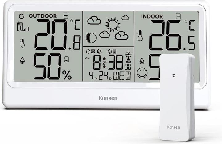 Produktbild Baldr Funk-Wetterstation mit Aussensensor und DCF Uhr