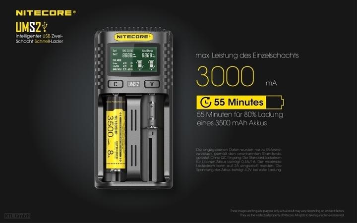 Produktbild Nitecore UMS2 (1 Stk., AAA, AA, Ladegerät ohne Akku)