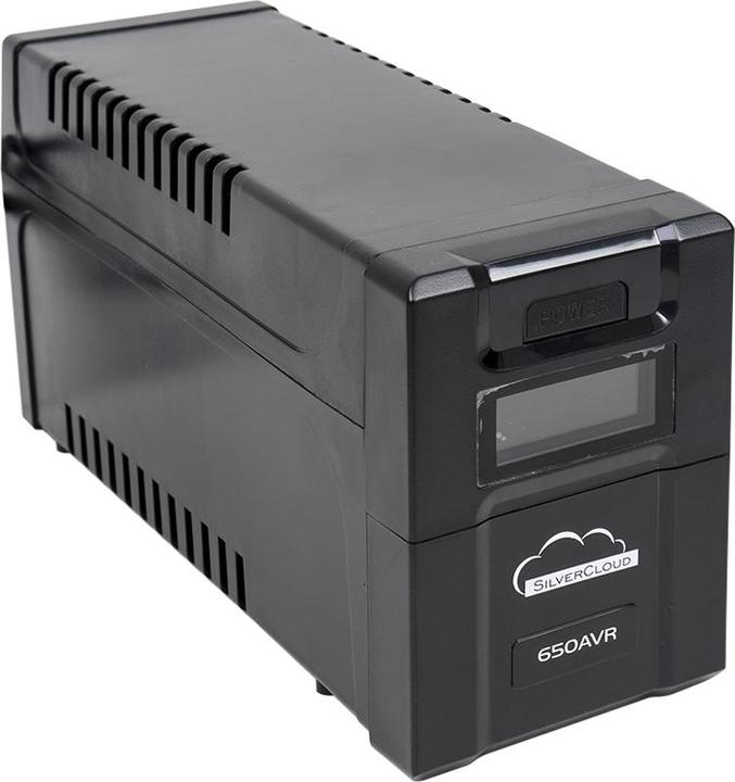 Immagine prodotto SilverCloud UPS SafePC 650AVR Potenza 360 W Schermo LCD Software di monitoraggio PC (360 VA, 600 W)