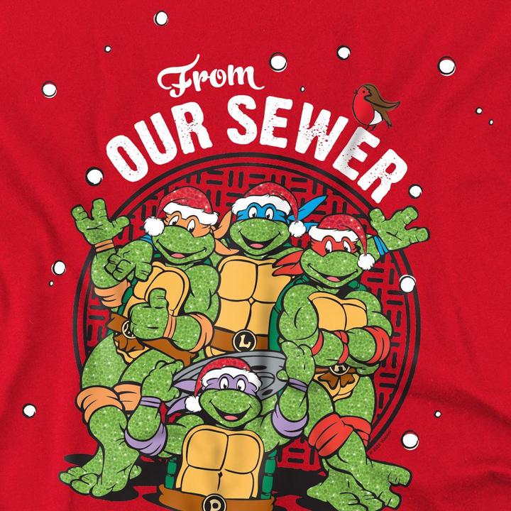 Produktbild Teenage Mutant NT Merry Christmas From Our Sewer TShirt (S)