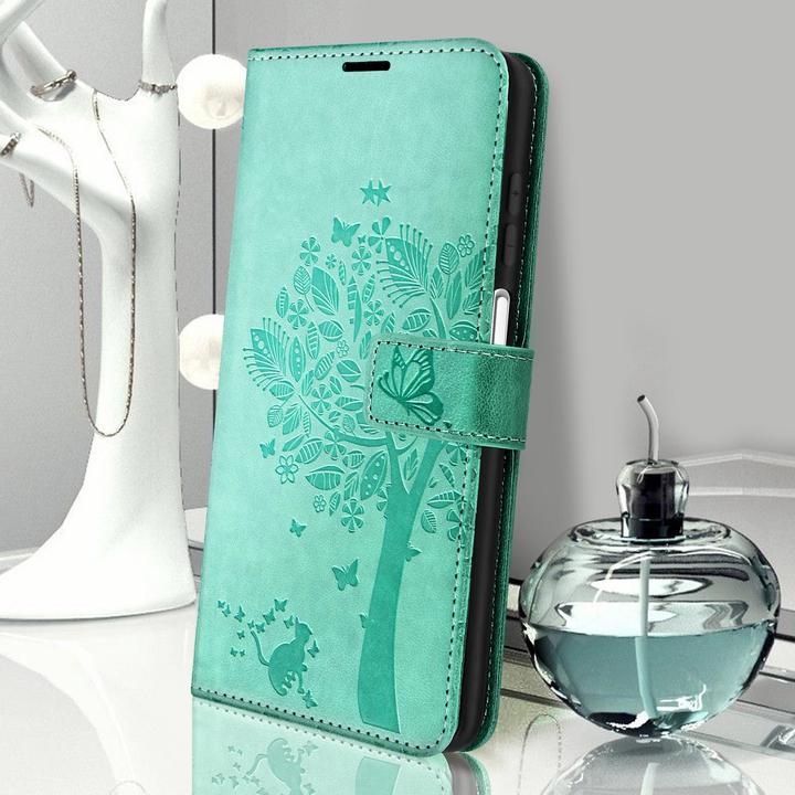 Actual product image Avizar Tree & Cat Pattern Series (Samsung Galaxy A04S, Samsung Galaxy A13 5G)