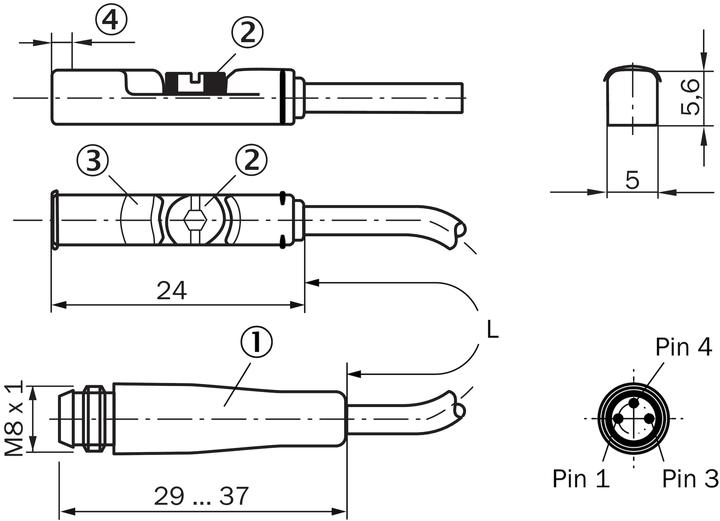 Actual product image Sick Cylinder sensor MZT8-03VPS-KP0 magnetic Magnetic proximity switch 4047084259135 (Sensor)