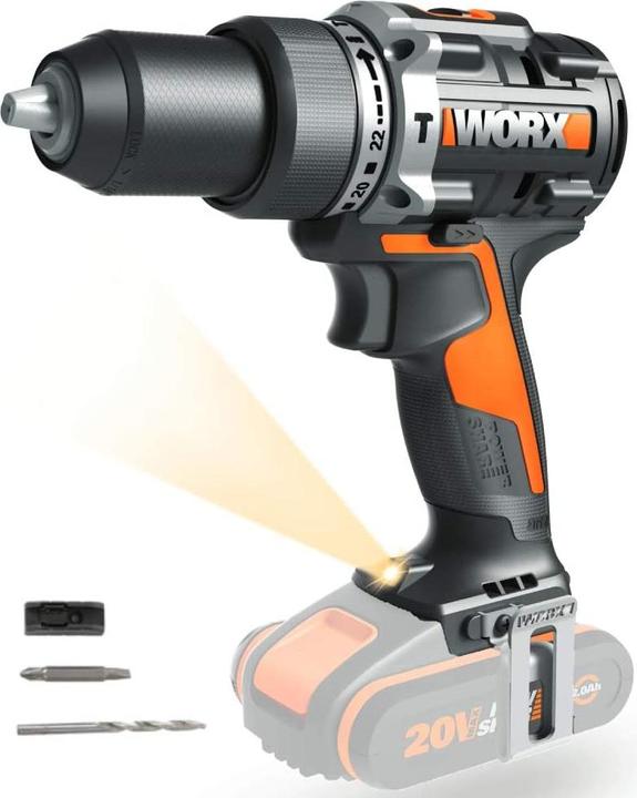 Produktbild Worx Schlagbohrmaschine 20V WX352 (Akkubetrieb)