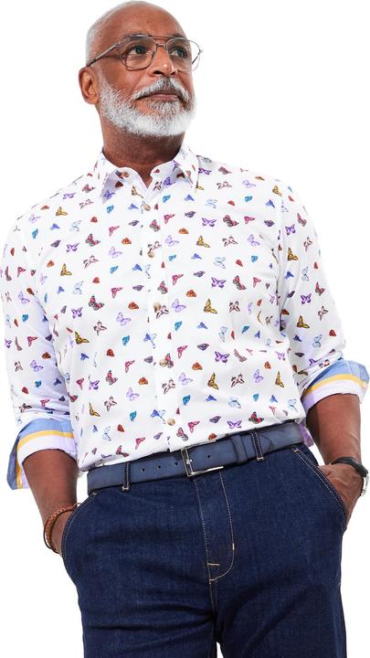 Actual product image Joe Browns Butterfly Print Contrast Trim Shirt (XL)