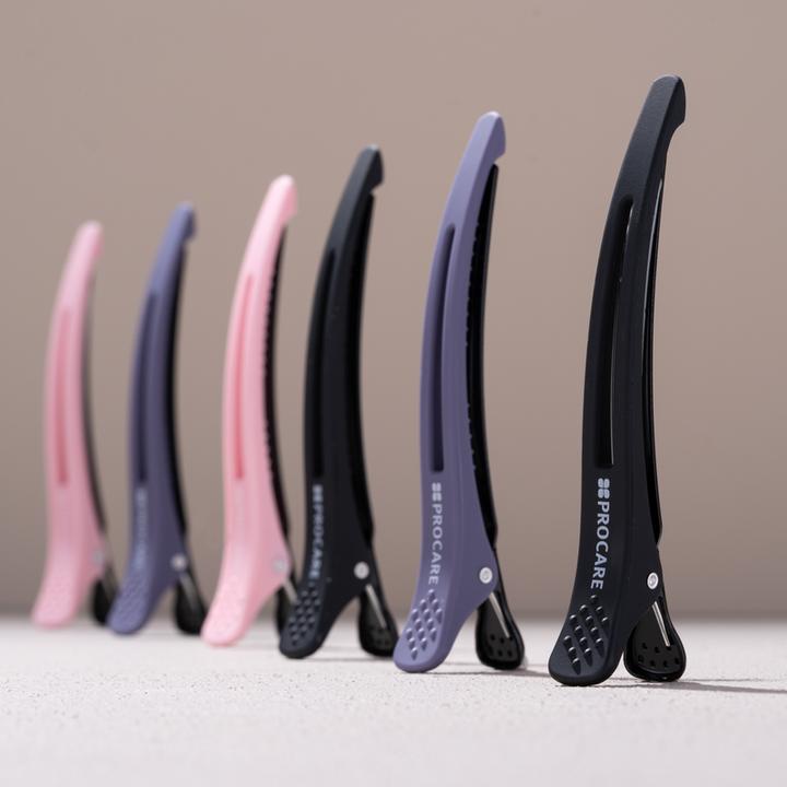 Actual product image Procare Premium Hair Sectioning Clips Pink/Violett/Black