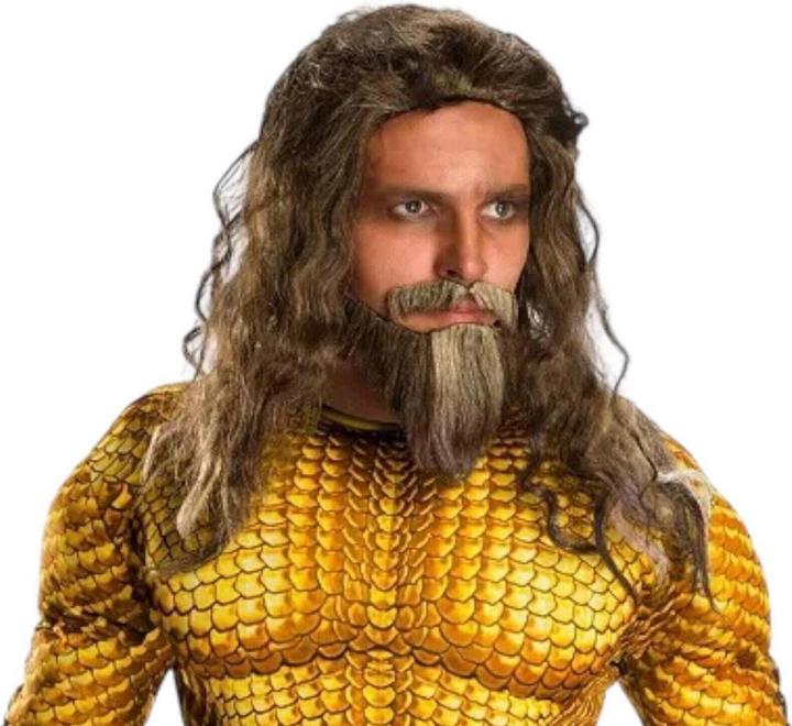 Actual product image Aquaman Unisex Adult Beard & Wig Set
