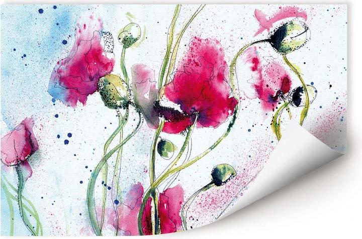 Produktbild Trenddeko Mohnblumen Aquarell (80 x 56 cm)