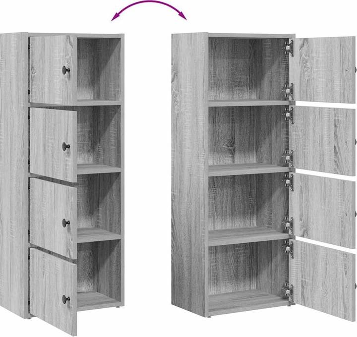 Actual product image VidaXL Bookcase Grey Sonoma 40x24x102 cm Wood-based bookcase