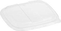 Produktbild Naturesse Plastlåg 230x165 mm firkantet højt bionedbrydelig PLA Klar til Bagasse bakker,4 ps x 100 stk/krt