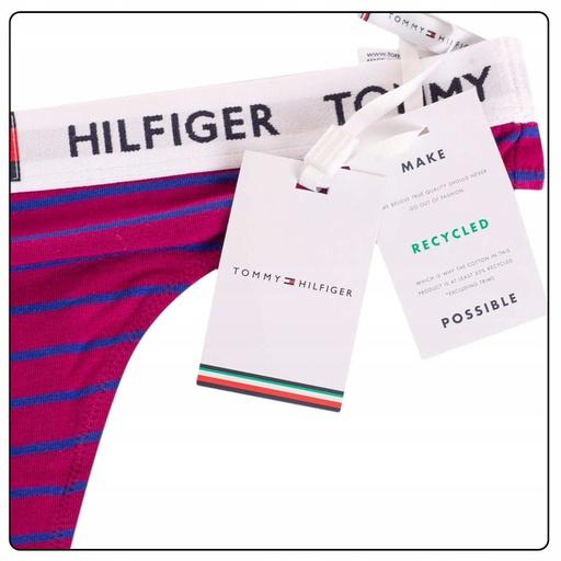 Produktbild Tommy Hilfiger Damen Thong Print Tangahöschen, Italian Wine Stripes, S (S)