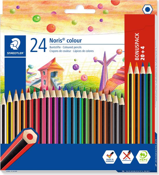 Immagine prodotto Staedtler Scatola di matite colorate Noris colour 185 con 24 pezzi, assortiti (24 colori, 24 x)
