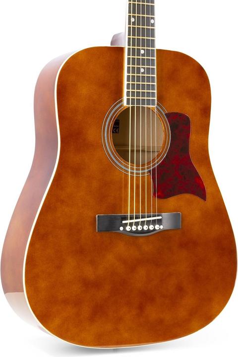 Produktbild Max Westerngitarre SoloJam Set Dark Natural (Akustik Gitarren Set, Palisander, Linde)