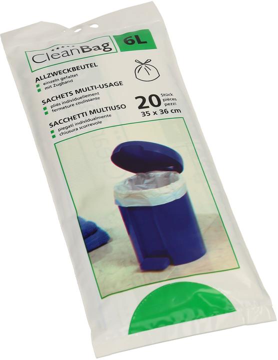 Cleanbag Sacchetto multiuso 2696 6lt, 20 sacchi (20 x, 6 l)