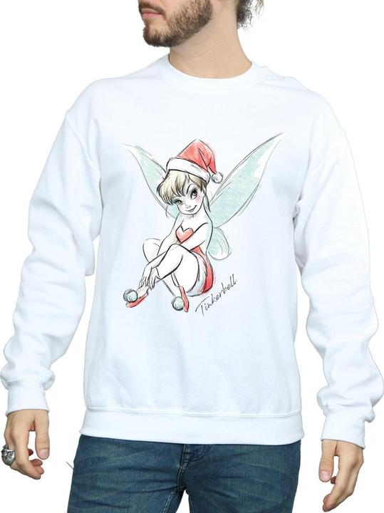 Actual product image Disney Mens Tinkerbell Christmas Fairy Sweatshirt (M)
