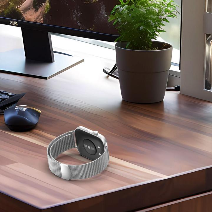 Actual product image Tech-Protect MilaneseBand strap for Huawei Watch Fit 3 - black (Stainless steel)