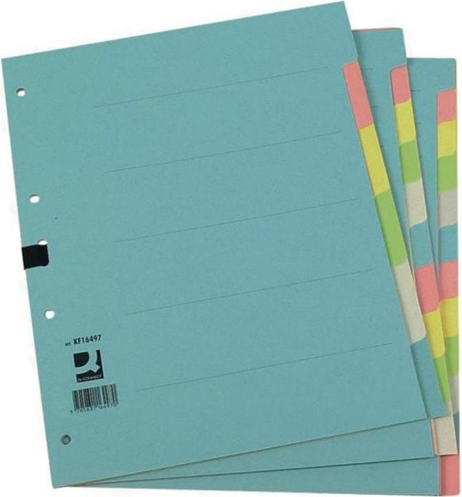 Actual product image Q-Connect Register full size cardboard, with index printing